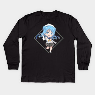 Chibi Character Of Kantai Collection Kids Long Sleeve T-Shirt